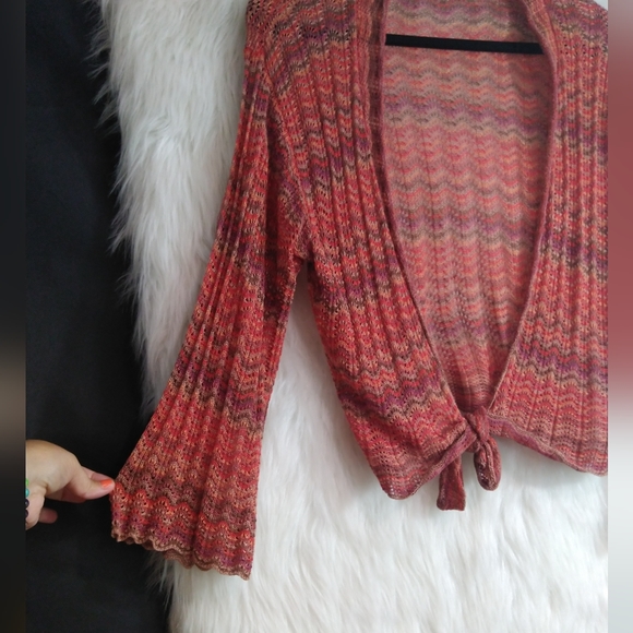 Nick and Zoe Multicolor Fall Color Long Sleeve Cardigan Size PM - Picture 5 of 11